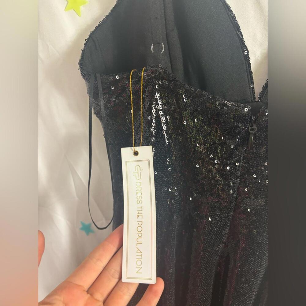 NWT Dress the Population Mimi Sequin Cocktail Dress Size‎ M - Picture 8 of 15